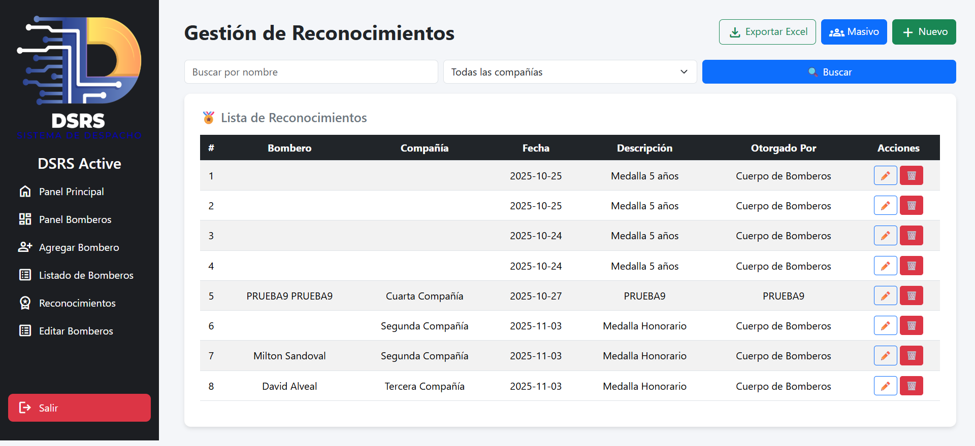 Reconocimientos